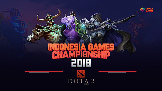 turnamen dota 2 indonesia games championship maret 2018 logo