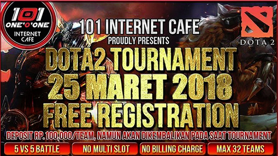 turnamen dota2 101 internet cafe maret 2018 logo