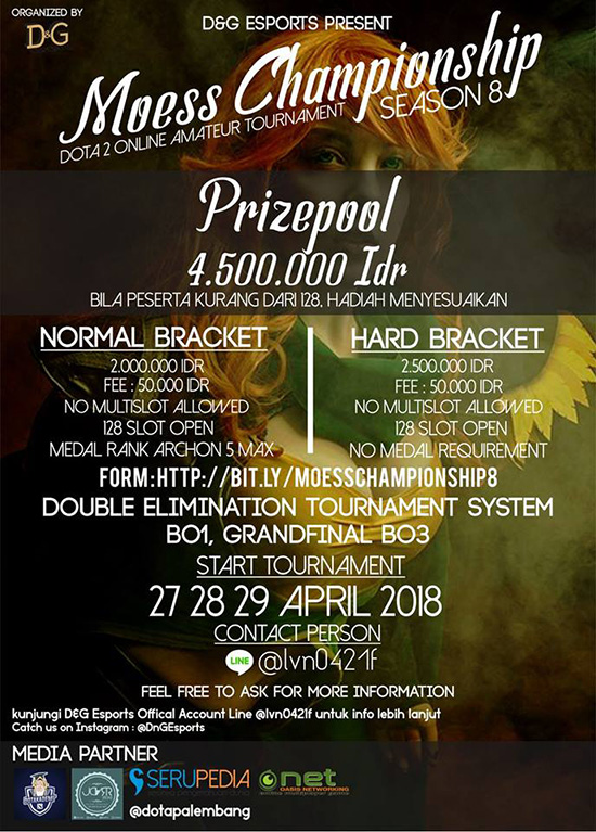 turnamen dota2 moess championship season 8 april 2018 poster