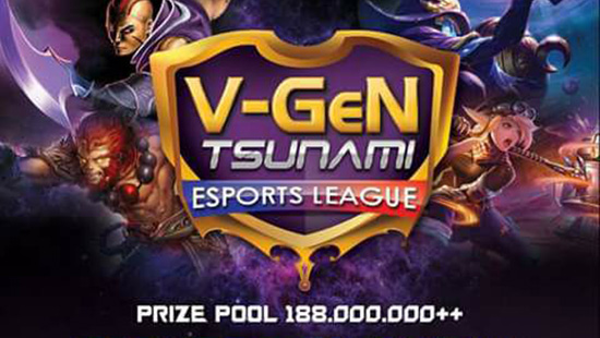 turnamen dota2 vgen tsunami esports league maret 2018 logo