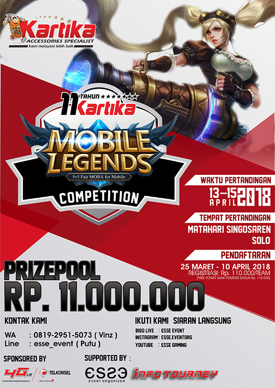 turnamen mobile legends kartika mlc april 2018 poster