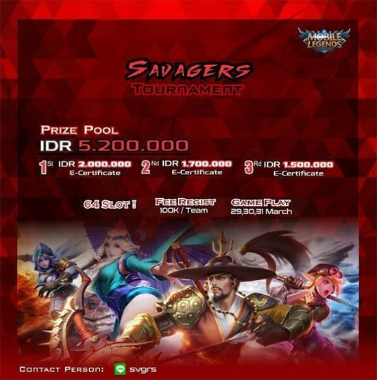 turnamen mobile legends savagers maret 2018 poster