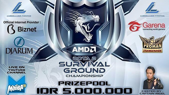 turnamen dota2 amd survival ground championship juni 2018 logo