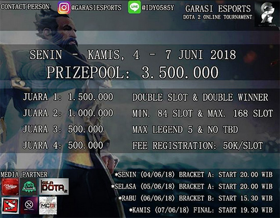 turnamen dota2 garasi esports ramadhan edition juni 2018 poster