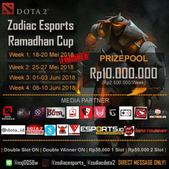 turnamen dota2 ramadhan cup week2 mei 2018 poster
