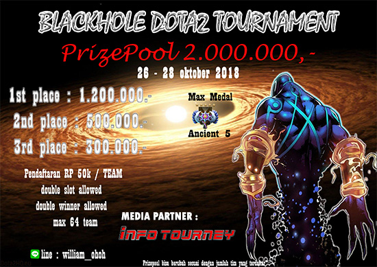 turnamen dota2 blackhole dota2 oktober 2018 poster