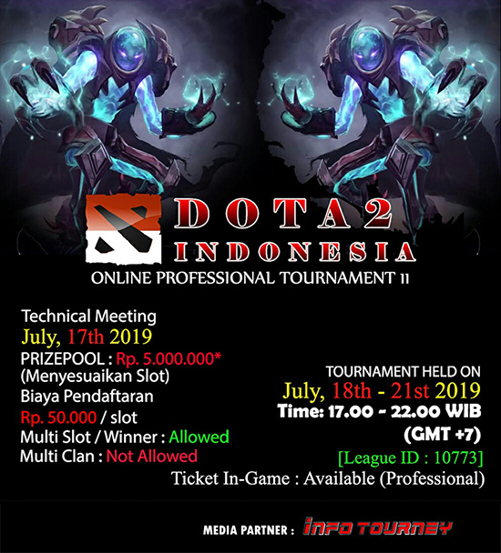 turnamen dota dota2 juli 2019 dota 2 indonesia professional season 11 poster