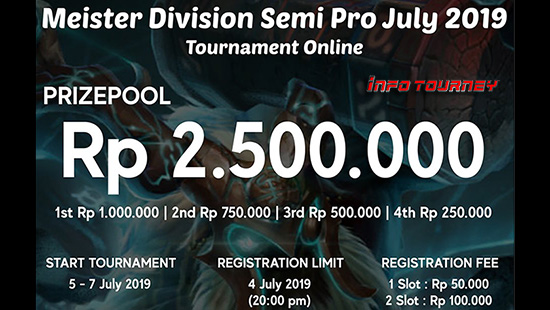 turnamen dota dota2 juni 2019 meister division semi pro june logo
