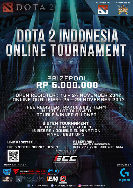 turnamen dota2 dota2 indonesia november 2017 poster