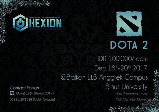 turnamen dota2 hexion desember 2017 poster