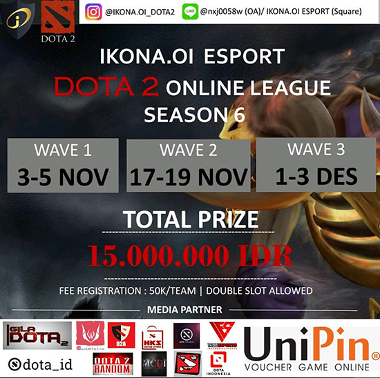 turnamen dota2 ikona oi esport november 2017 poster