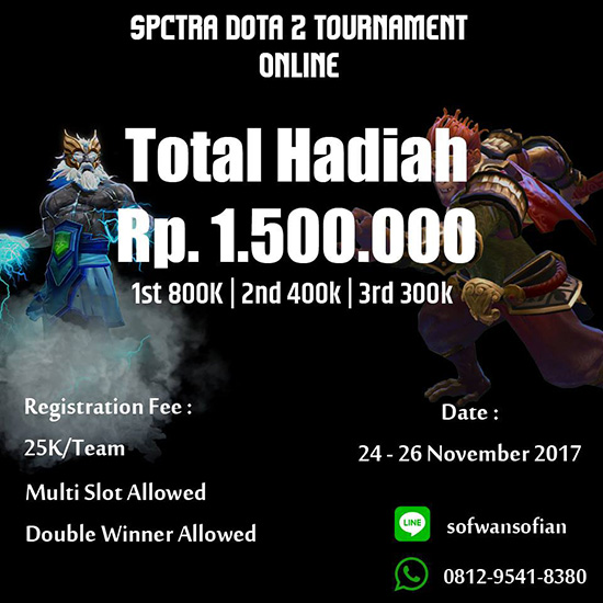 turnamen dota2 spctra november 2017 poster