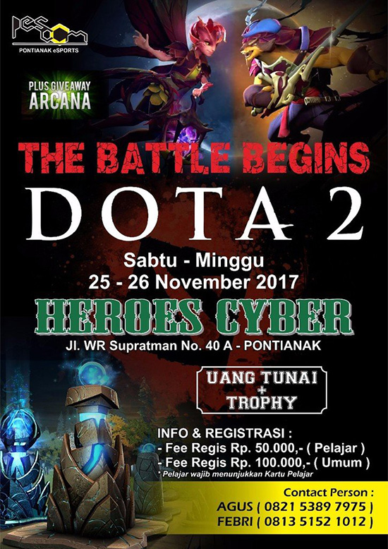 turnamen dota2 the battle begins november 2017 poster