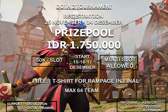 turnamen dota2 tournament desember 2017 poster