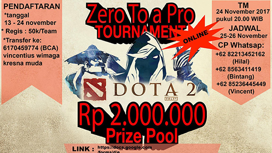 turnamen dota2 zero to a pro november 2017 logo