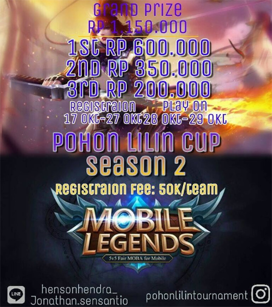 tourney mobile legends pohon lilin cup 2017 poster
