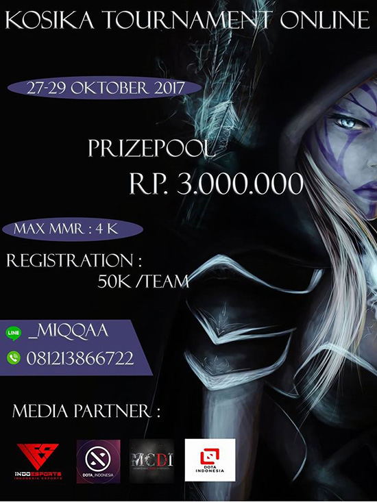 turnamen dota2 kosika oktober 2017 poster