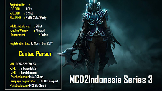 turnamen dota2 mcd2indonesia series 3 november 2017 logo