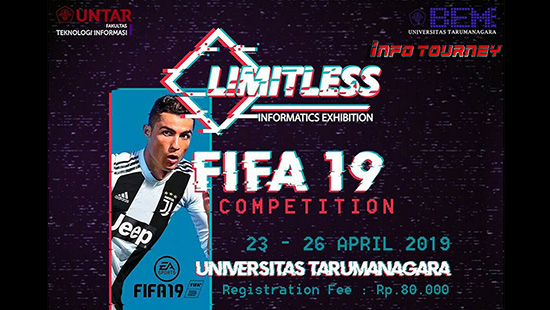 turnamen fifa fifa19 informatics exhibition limitless april 2019 logo