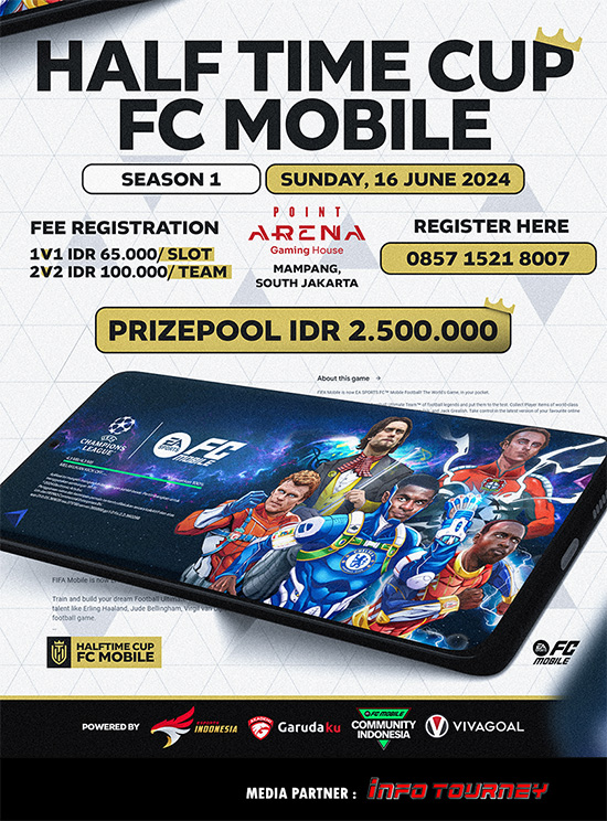 turnamen ea fc mobile 24 juni 2024 halftime cup fc mobile season 1 poster