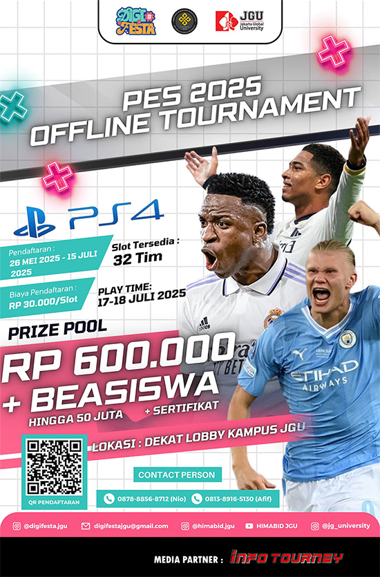 turnamen efootball pes 2025 juli 2025 digifesta 2025 poster