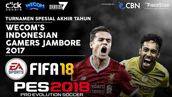 turnamen fifa pes wecom indonesia gamers jamboree desember 2017 logo