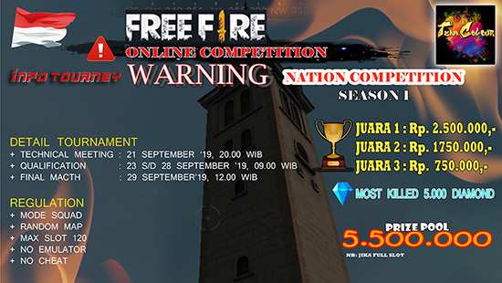 turnamen ff free fire september 2019 national competition season 1 logo