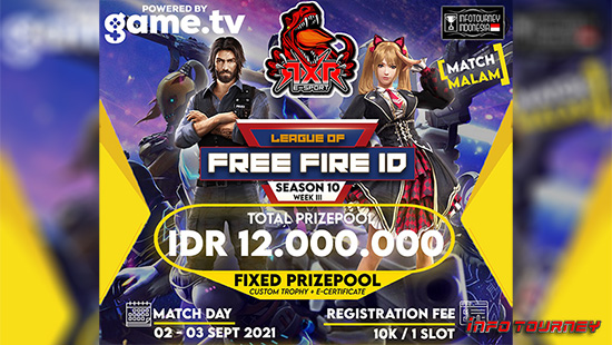 turnamen ff free fire agustus 2021 rxr esport x free fire id season 10 week 3 logo