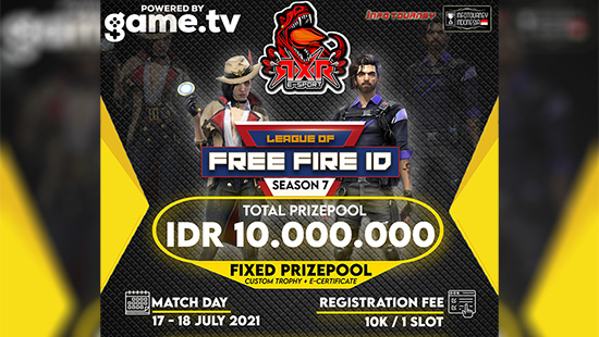 turnamen ff free fire juli 2021 rxr esport x free fire id logo