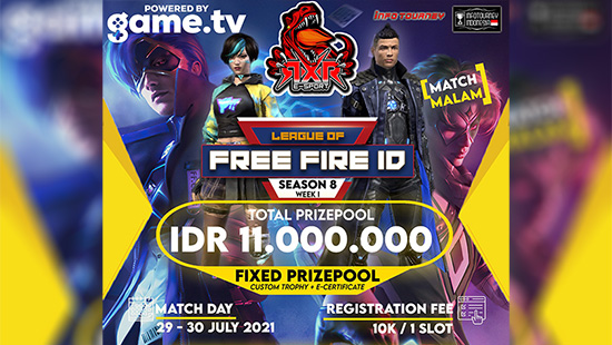 turnamen ff free fire juli 2021 rxr esport x free fire id season 8 week 1 logo