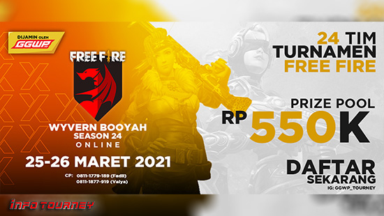 turnamen ff free fire maret 2021 wyvern booyah season 24 logo