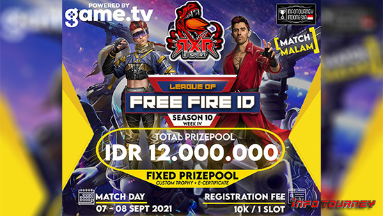 turnamen ff free fire september 2021 rxr esport x free fire id season 10 week 4 logo