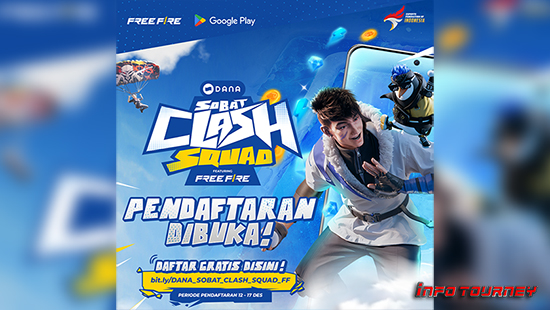 turnamen ff free fire desember 2024 dana sobat clash squad logo