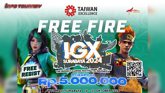 turnamen ff free fire oktober 2024 igx surabaya 2024 logo