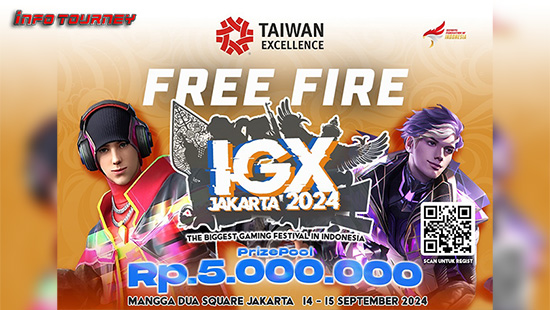 turnamen ff free fire september 2024 igx jakarta 2024 logo