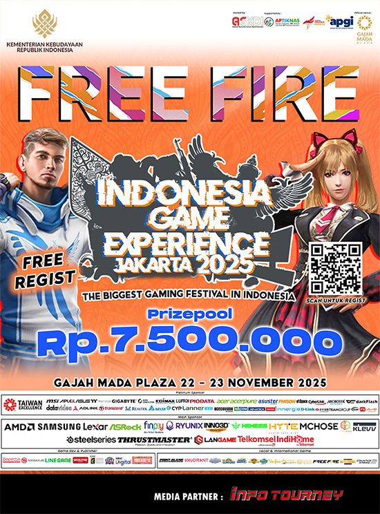 turnamen ff free fire november 2025 igx jakarta 2025 poster