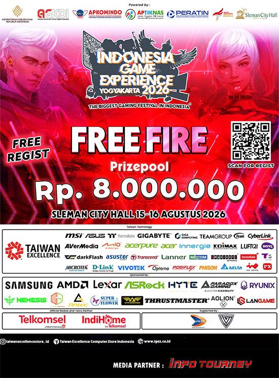 turnamen ff free fire agustus 2026 igex yogyakarta 2026 poster
