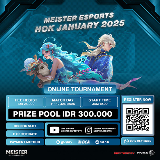 turnamen hok honor of kings januari 2025 meister januari 2025 poster