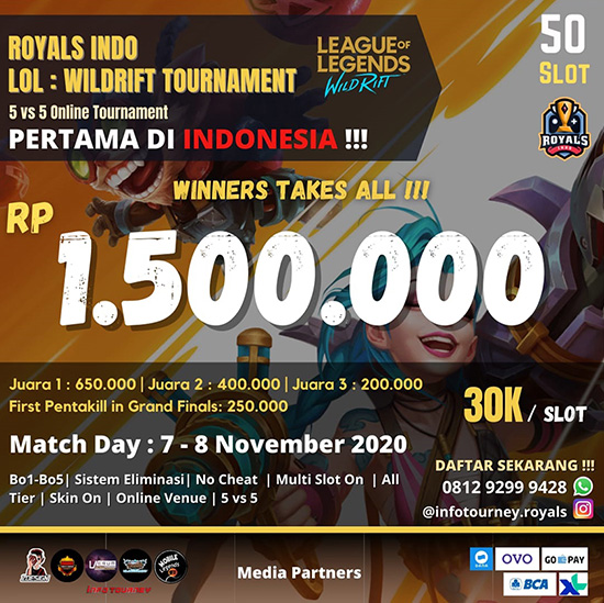 turnamen league of legends wild rift november 2020 royals indo season 1 poster