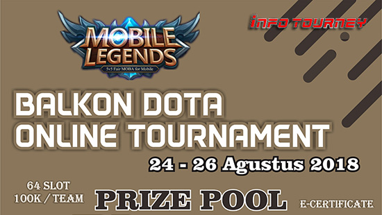 turnamen mobile legends balkon dota tournament agustus 2018 logo