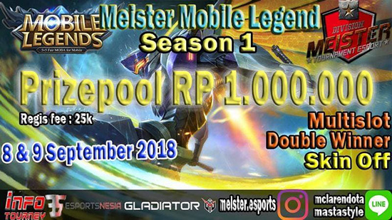 turnamen mobile legends meister esport season 1 agustus 2018 logo