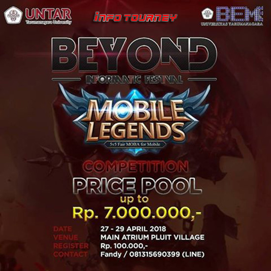 turnamen mobile legends beyond 2018 april 2018 poster