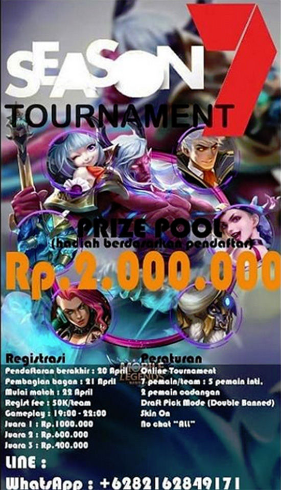 turnamen mobile legends break the limit season 7 april 2018 poster