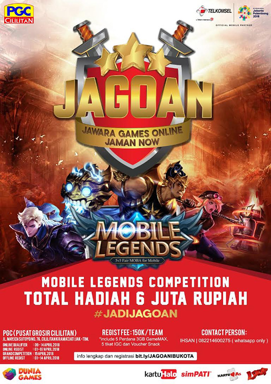 turnamen mobile legends jagoan ibu kota competition 2018 april 2018 poster