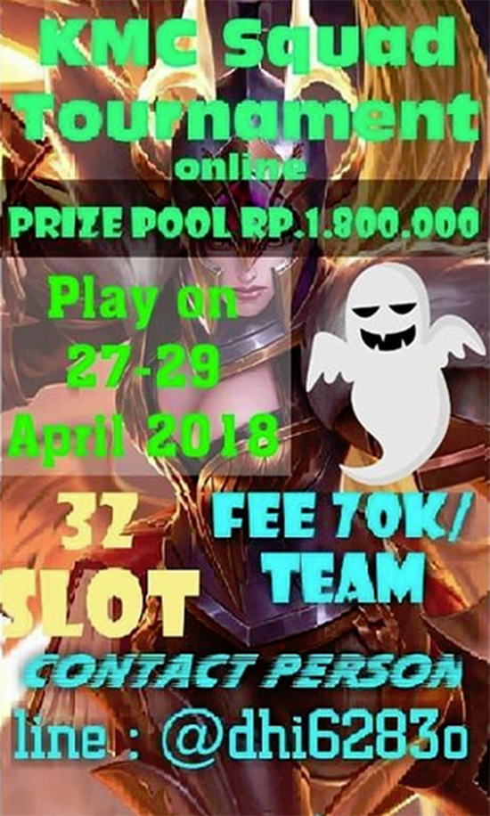 turnamen mobile legends kmc squad april 2018 poster