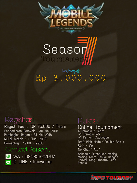 turnamen mobile legends mlbb season 7 mei 2018 poster