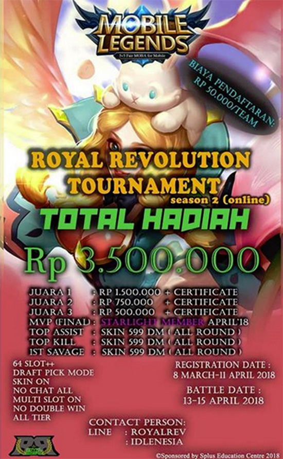 turnamen mobile legends royal revolution season 2 april 2018 poster