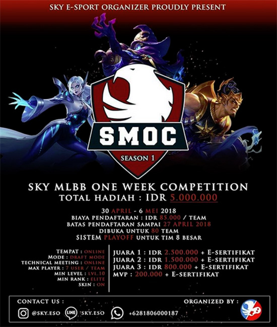 turnamen mobile legends smoc season 1 april 2018 poster
