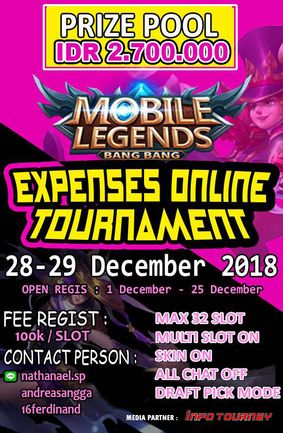 turnamen ml mole mobile legends expenses online tournament desember 2018 poster