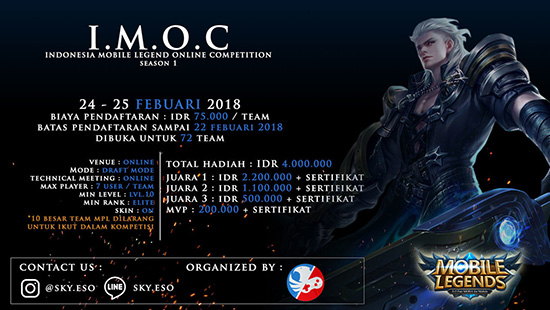 turnamen mobile legends imoc season 1 februari 2018 logo